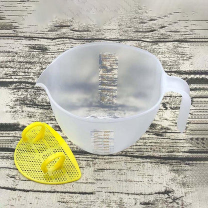 Filter Measuring Cup for Beating Eggs Liquid Measuring Bowl with Scale PP Liquid Measuring Glasses