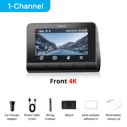 Dash Cam 4K A810S HDR IMX678 Supercapacitor 4G LTE Remote Control Wi-Fi 6 Voice Control GPS ADAS Car Camera  A810S